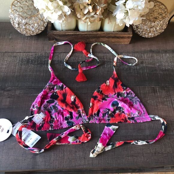 PQ Reversible Triangle Bikini Top Desert Rose - Picture 2 of 4